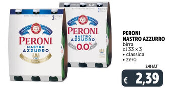 Deco Supermercati PERONI NASTRO AZZURRO birra cl 33 x 3 offerta