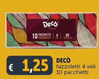 Deco Supermercati Decò fazzoletti 4 veli 10 pacchetti offerta