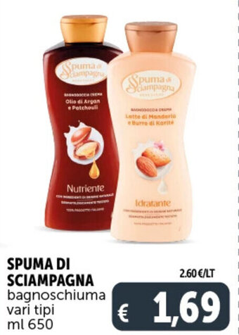 Deco Supermercati SPUMA DI SCIAMPAGNA bagnoschiuma vari tipi ml 650 offerta