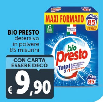 Deco Supermercati BIO PRESTO detersivo in polvere 85 misurini offerta