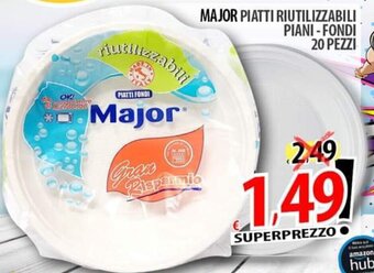 Il Genio Supermercato MAJOR PIATTI RIUTILIZZABILI PIANI-FONDI 20 PEZZI offerta