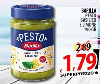 Il Genio Supermercato BARILLA PESTO BASILICO E LIMONE 190 GR offerta