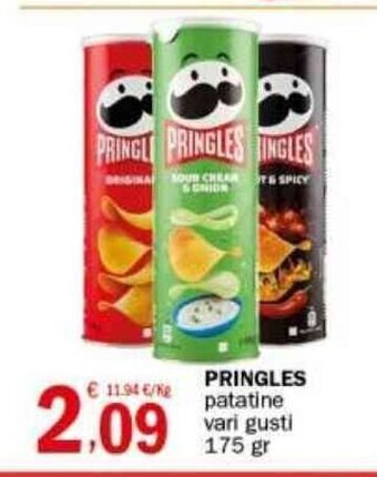 Crai PRINGLES patatine vari gusti 175 gr offerta