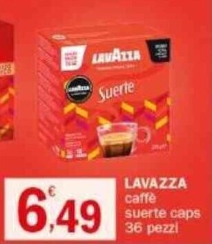 Crai LAVAZZA caffè suerte caps 36 pezzi offerta