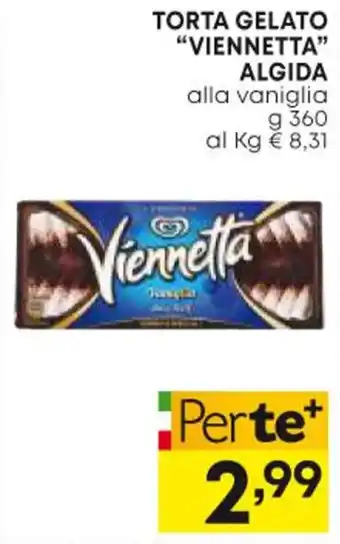 Panorama TORTA GELATO "VIENNETTA" ALGIDA alla vaniglia g 360 offerta