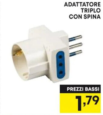 ADATTATORE TRIPLO CON SPINA