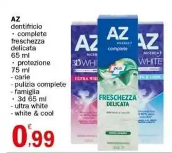 Crai AZ dentifricio 65 ml/75 ml offerta