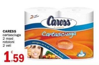 Crai CARESS cartasciuga 2 maxi rotoloni 2 veli offerta