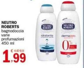 Crai NEUTRO ROBERTS bagnodoccia varie profumazioni 450 ml offerta