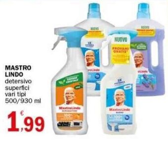 MASTRO LINDO detersivo superfici vari tipi 500/930 ml
