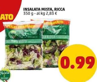 PENNY INSALATA MISTA, RICCA 350 g offerta