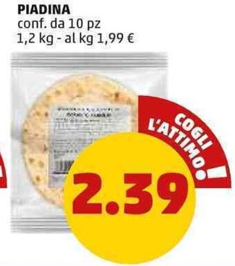 PENNY PIADINA conf. da 10 pz 1,2 kg offerta