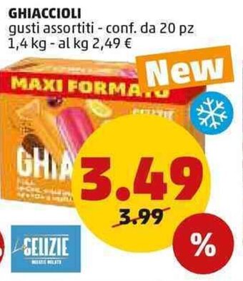 PENNY GHIACCIOLI gusti assortiti 1,4 kg offerta