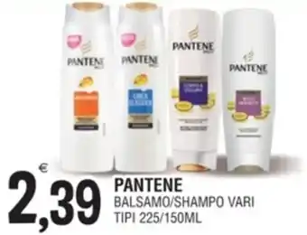 Al Discount PANTENE BALSAMO/SHAMPO VARI TIPI 225/150ML offerta