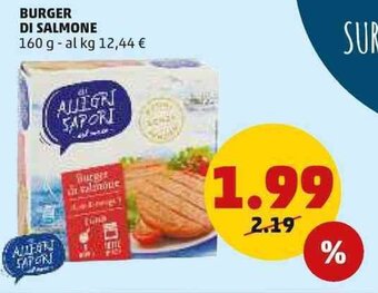 PENNY BURGER DI SALMONE 160 g offerta