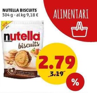 PENNY NUTELLA BISCUITS 304 g offerta