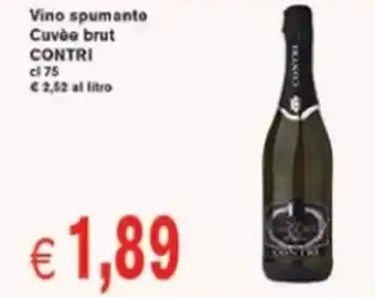 èccoMI Vino spumanto Cuvèe brut CONTRI cl 75 offerta