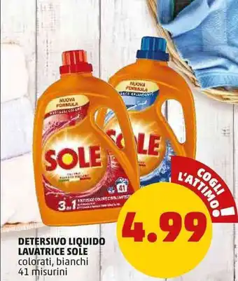 PENNY DETERSIVO LIQUIDO LAVATRICE SOLE 41 misurini offerta