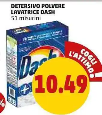 PENNY DETERSIVO POLVERE LAVATRICE DASH 51 misurini offerta