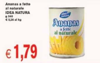 Ananas a fette al naturale IDEA NATURA g 340