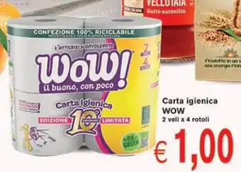 Carta igienica wow 2 veli x 4 rotoli