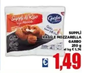 Vivo Supermercati SUPPLI RAGUE MOZZARELLA GARBO offerta