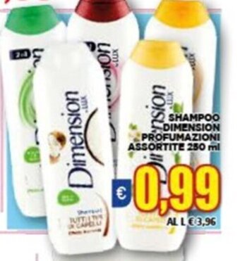 Vivo Supermercati SHAMPOO DIMENSION PROFUMAZIONI ASSORTITE 250 ml offerta
