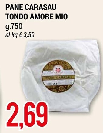 Hardis PANE CARASAU TONDO AMORE MIO g.750 offerta