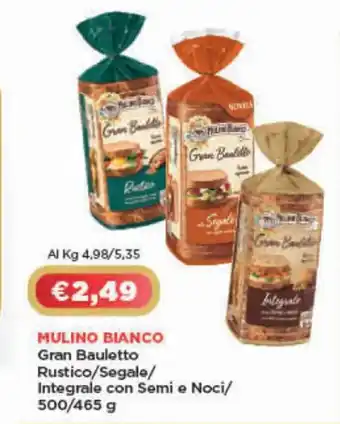 Crai MULINO BIANCO Gran Bauletto Rustico/Segale/ Integrale con Semi e Noci/ 500/465 g offerta