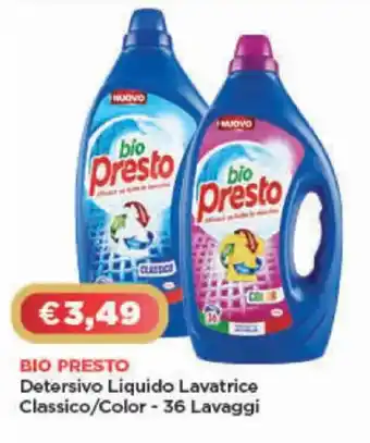 Crai BIO PRESTO Detersivo Liquido Lavatrice Classico/Color - 36 Lavaggi offerta