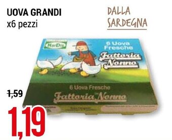 Hardis UOVA GRANDI x6 pezzi offerta