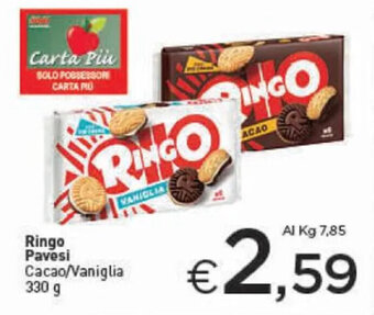 Crai Ringo Pavesi Cacao/Vaniglia 330 g offerta