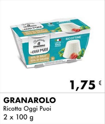 Iper Tosano GRANAROLO Ricotta Oggi Puoi 2 x 100 g offerta
