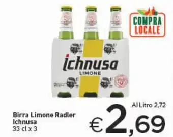 Crai Birra Limone Radler Ichnusa 33 cl x 3 offerta