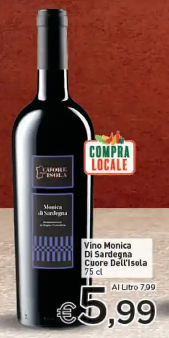 Crai Vino Monica Di Sardegna Cuore Dell'Isola 75 cl offerta