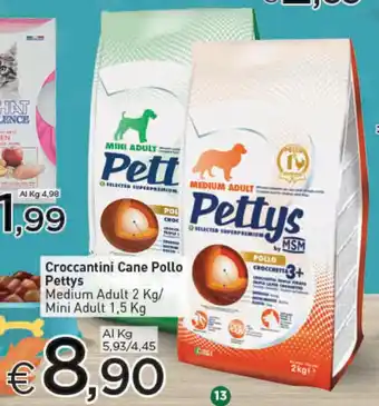 Crai Croccantini Cane Pollo Pettys Medium Adult 2 Kg/ Mini Adult 1,5 Kg offerta