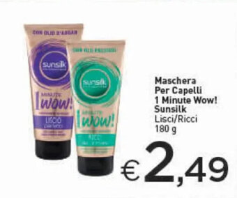 Crai Maschera Per Capelli 1 Minute Wow! Sunsilk Lisci/Ricci 180 g offerta