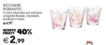 Esselunga BICCHIERE ROMANTIC offerta