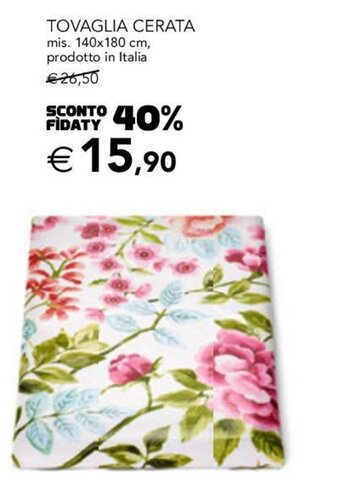 Esselunga TOVAGLIA CERATA mis. 140x180 cm offerta
