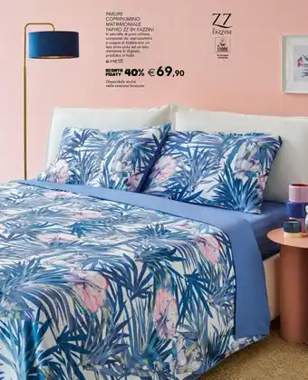 Esselunga PARURE COPRIPIUMINO MATRIMONIALE PAPIRO ZZ BY FAZZINI offerta