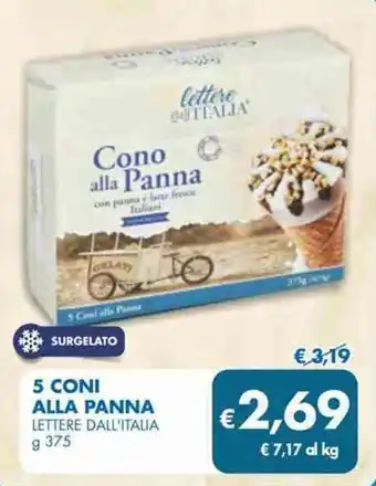 MD Discount 5 CONI Cono alla Panna g 175 offerta