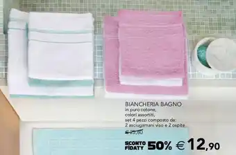 Esselunga BIANCHERIA BAGNO in puro cotone, colori assortiti offerta