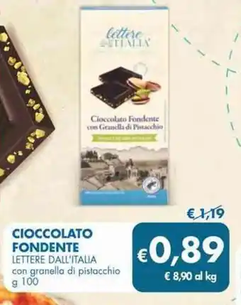 MD Discount CIOCCOLATO FONDENTE LETTERE DALL'ITALIA g 100 offerta