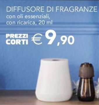 Esselunga DIFFUSORE DI FRAGRANZE con oli essenziali, con ricarica, 20 ml offerta