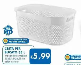 MD Discount CESTA PER BUCATO 35 L offerta