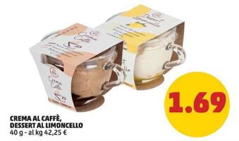 PENNY CREMA AL CAFFÈ, DESSERT AL LIMONCELLO 40 g offerta