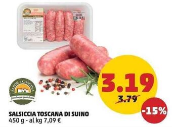PENNY SALSICCIA TOSCANA DI SUINO 450 g offerta