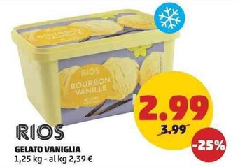 PENNY RIOS GELATO VANIGLIA 1,25 kg offerta