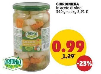 PENNY GIARDINIERA in aceto di vino 340 g offerta
