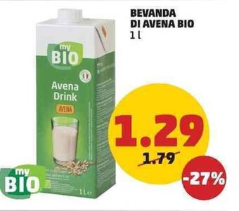 PENNY BEVANDA DI AVENA BIO 1 l offerta